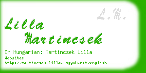 lilla martincsek business card